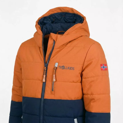 Trollkids Kids Hemsedal Snow Jacket XT winter waterproof orange (513-176)