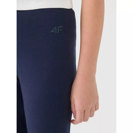 Girls' knitted leggings 4F 4FJWMM00TTIGF220-31S