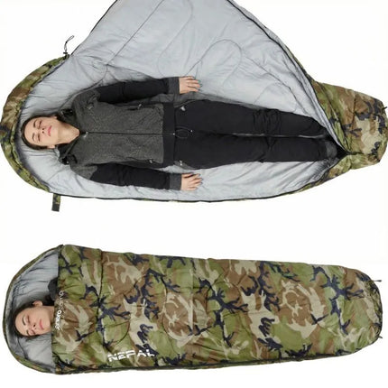 CAMO TOURIST SLEEPING BAG 210x80x50CM WITH ENERO CAMP COMPRESSION