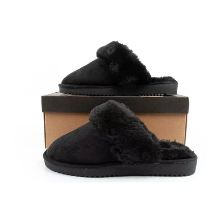 O'neill Pomnio women's slippers, insulated slip-on slippers, fashionable, warm, black