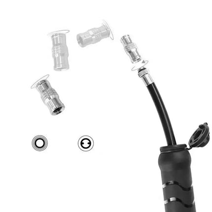 Rockbros 810PCS-HP Mini rankinė dviračio pompa su Presta ir Schrader žarna - Juoda