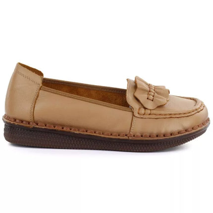 Moteriški odiniai loaferiai camel Artiker 58C1504