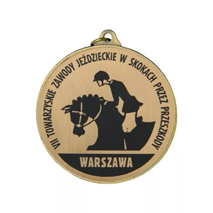 Metalo medalis su graviravimu ant laminato