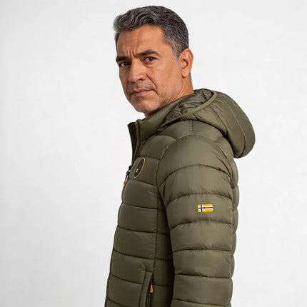 Vyriškas švarkas AMIGOMAP LONG HOOD DB KAKI MEN 233 KAKI (WZ5087H/GN-KAKI) Geographical Norway