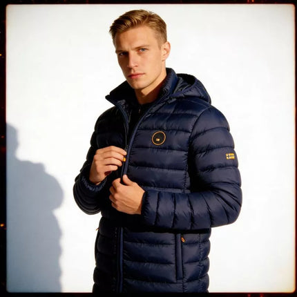Geographical Norway AMIGOBADGE LONG HOOD DB NAVY MEN 233 NAVY (WY8852H/GN-MARINE)