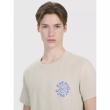 Men's regular printed T-shirt 4F 4FWSS25TTSHM1980-83S