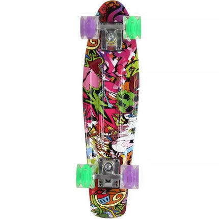 PLASTIC SKATEBOARD 22 INCHES ENERO GRAFFITI LED 1030852