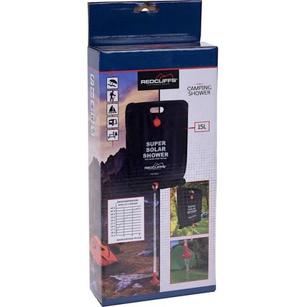 SOLAR SHOWER CAMPING TOURIST 15L REDCLIFFS