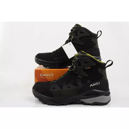 Vyriški trekingo sportiniai batai Adapta Gore-Tex odiniai juodi Aku