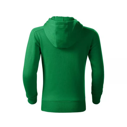 Children's Trendy Zipper Sweatshirt (Grass Green)
