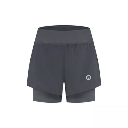 Moteriški 2-in-1 šortai ESSENTIAL pilki XS Rogelli