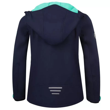 TrollKids Girls Trollfjord Jacket navy/mint softshell jacket for girls (175-132)