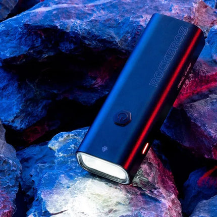 Rockbros RHL600 priekinis dviračio žibintas 600lm 2600mAh IPX6 - juodas