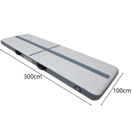 AIR TRUCK GYMNASTIC MATTRESS MAT ACROBATIC PATH 300X100X15CM ELECTRIC PUMP GRAY