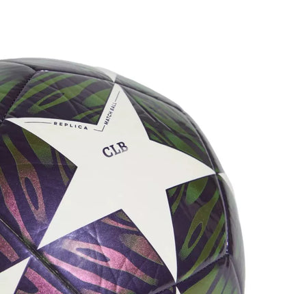 Adidas UCL 25/26 Final Club Football Purple, Green, and White KT0658