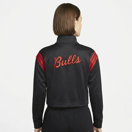 Nike Chicago Bulls Courtside 75 Tracksuit Jacket Wmns Black/University Red/Black - DB1394-010