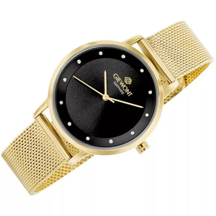 Giewont Sapphire Gold Black Women's Watch GW4130-B3
