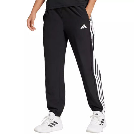 adidas Train Essentials 3 juostelių austinės kelnės moterims, juodos JI8313