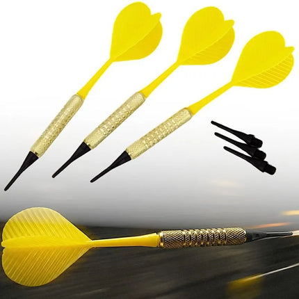 DARTS PLASTIC DARTS 3 PCS SAFE BEST SPORTING - YELLOW