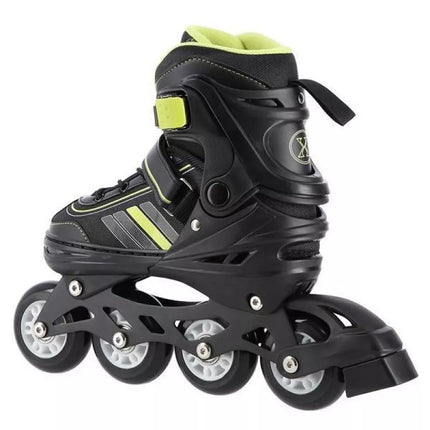 NILS EXTREME NH18191 2IN1 ROLLER SKATES BLACK-LIME SIZE L (39-43) WITH REPLACEABLE HOCKEY BLADE