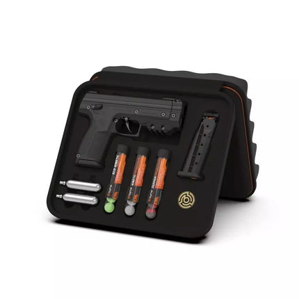 BYRNA SD XL JUODA gumos ir pipirų kulkų pistoletas k.68 CO2-12g rinkinys (SX68300-BLK-XL)