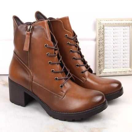 Potocki W WOL177B platform ankle boots in camel