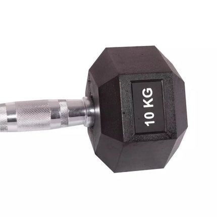 HEX RUBBER Dumbbell 10 KG ENERO FIT