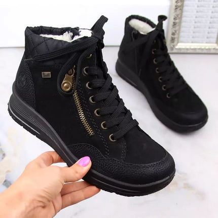 Rieker W RKR567 Waterproof Insulated Leather Ankle Boots