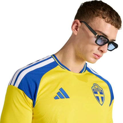 Men's adidas Sweden 26 Home Jersey yellow and blue JM5814