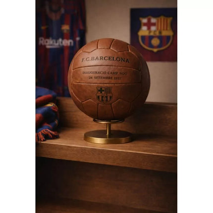 FC Barcelona Camp Nou Retro Soccer Ball Official Licensed Genuine Leather B1048