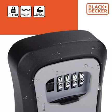 KEY SAFE BOX WITH 4-DIGITAL COMBINATION BLACK + DECKER