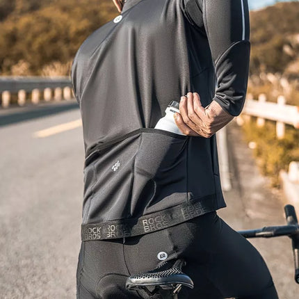 Rockbros Fall/Winter Long Sleeve Cycling Jacket XL - Black