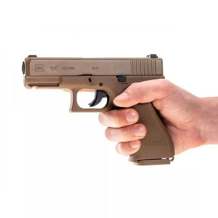 Glock 19X 4.5mm smėlio spalvos CO2 šratinis pistoletas
