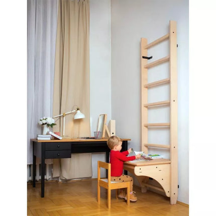 A DESK COVER FOR A WOODEN LADDER FOR A PULL-UP BAR BENCHK BT204