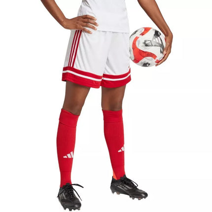 adidas Squadra 25 women's shorts white and red JJ0020
