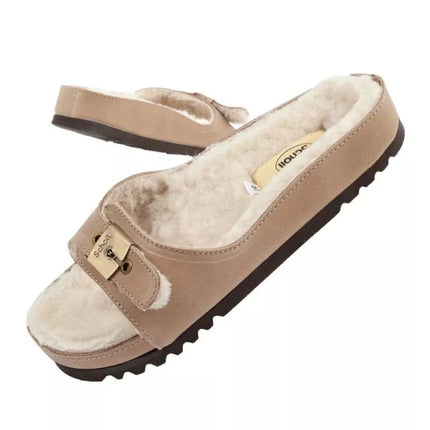 Scholl Iconic MEG Taupe W F303171062 Šlepetės