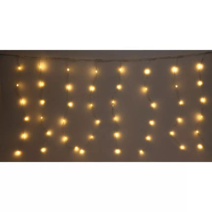 KALĖDINĖS EGLUTĖS GIRLIANDA ŠVIESTUVAS-UŽDENGA LAUKUI/VIDUI 400 LED WW 200X200CM SU NUOTOLINIO VALDYMO PILTELIU ŠILTAI BALTA