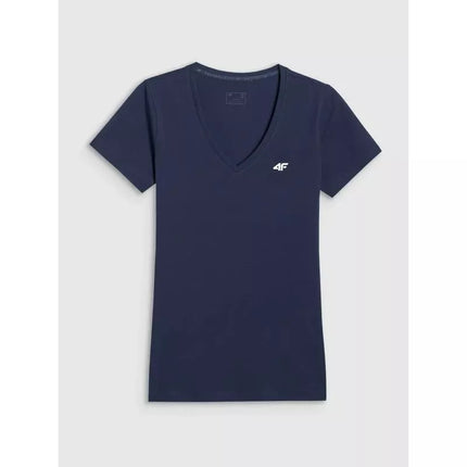 Women's basic V-neck T-shirt 4F 4FWMM00TTSHF3307-31S