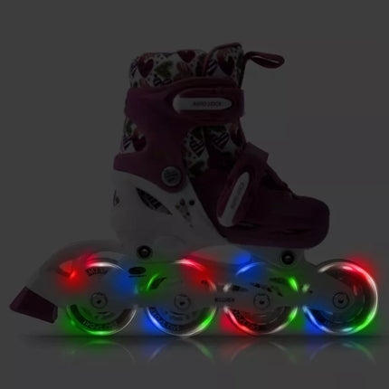 Riedučiai-ritučiai-pačiūžos reguliuojami Smj sport Combo Hearts 3in1 Led Jr HS-TNK-000011510