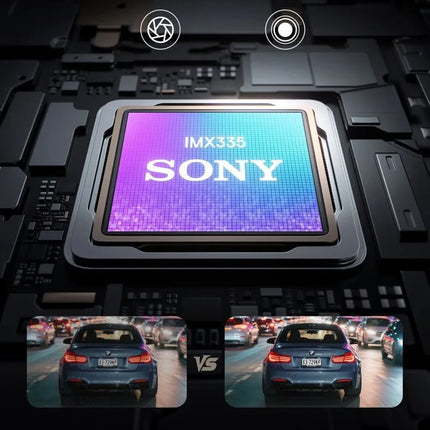 Baseus PrimeTrip VD1 Pro automobilinis vaizdo registratorius 4K+1080p su baterija - juodas