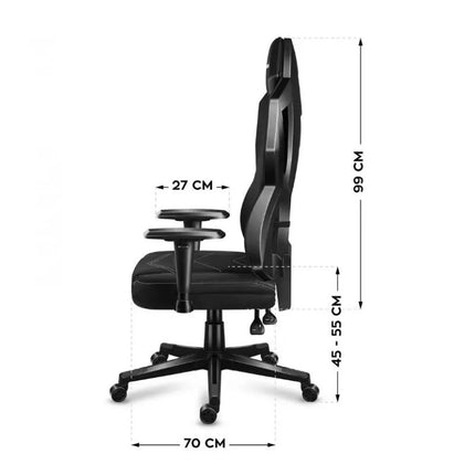 Huzaro Combat 6.2 Juoda RGB Žaidimų Kėdė
