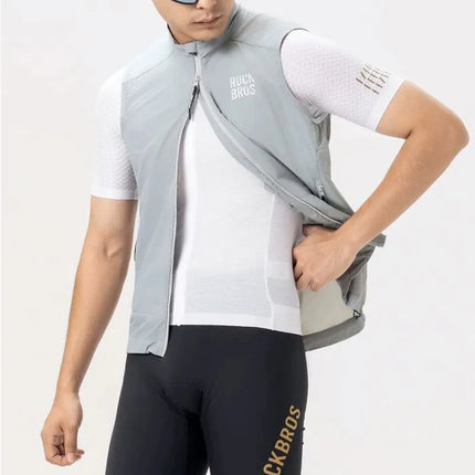 Rockbros YDMJ003 Windproof Vest Spring/Autumn Size XS - White/Gray