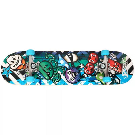OCOTOPUS BLUE WOODEN SKATEBOARD BEST SPORTING