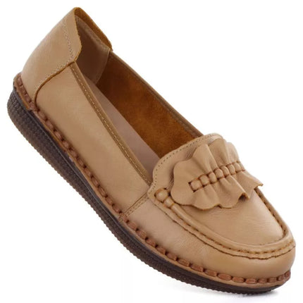 Moteriški odiniai loaferiai camel Artiker 58C1504