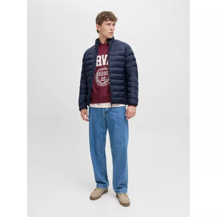 Jack&Jones vyriška pūkinė striukė JJEBRADLEY LIGHT PUFFER COLLAR NOOS 12280971 SKY CAPTIN