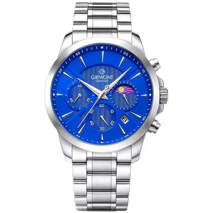 Vyriškas laikrodis Giewont Chronograph Safyrinis Sidabrinis Mėlynas GW9460-B3