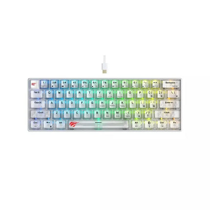 Havit KB903L žaidimų klaviatūra (Skaidri balta)