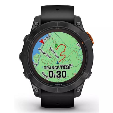 Garmin Fenix 7 Pro Saulės energijos varoma versija, skaidri pilka / juodu dirželiu, sportinis laikrodis