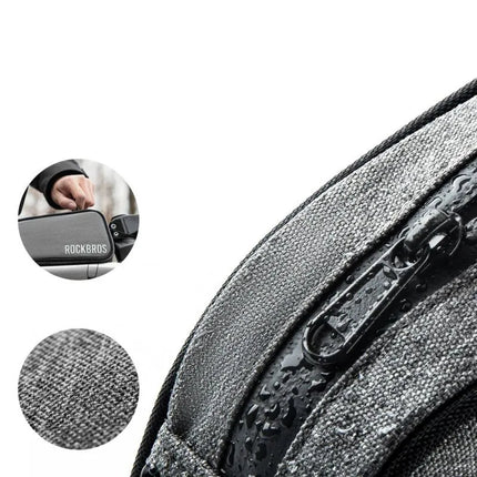 Rockbros 30120045003 ROAD TO SKY bicycle bag for the top frame tube, waterproof, 0.7L - gray