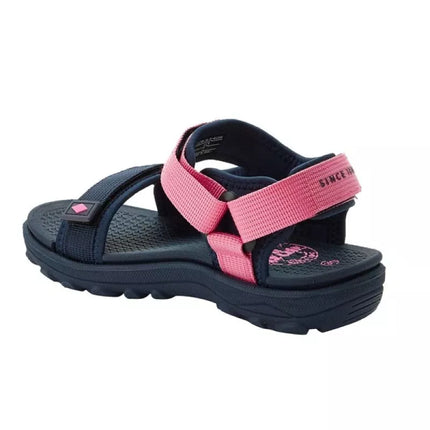 Lee Cooper children's shoes girls velcro sandals for summer beach navy blue pink